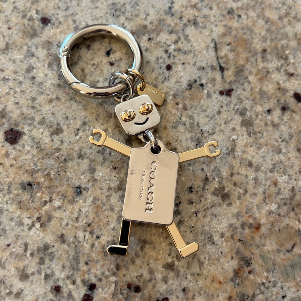 Coach Silver and Gold Robot Keychain - Picture 5 of 9